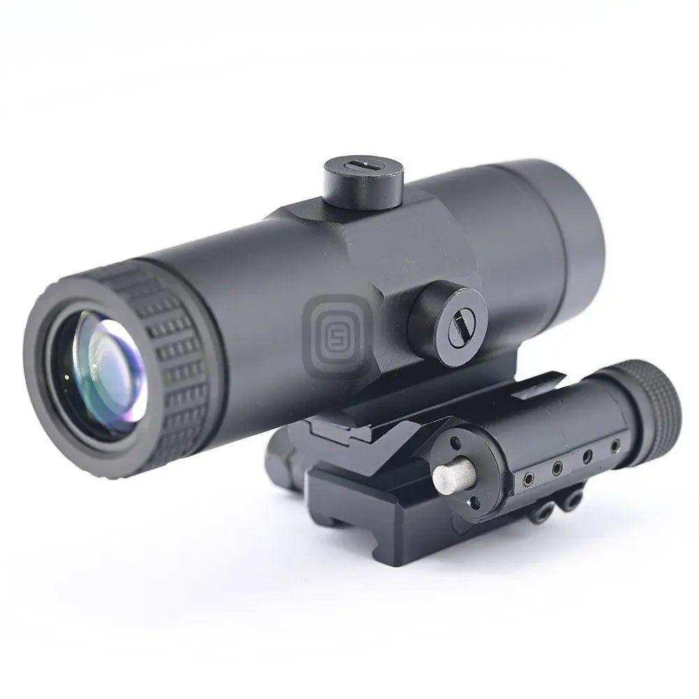 Red Dot Sight 3x Magnifier Integrated Quick-Folding Picatinny Rail Base - Shooin Optics