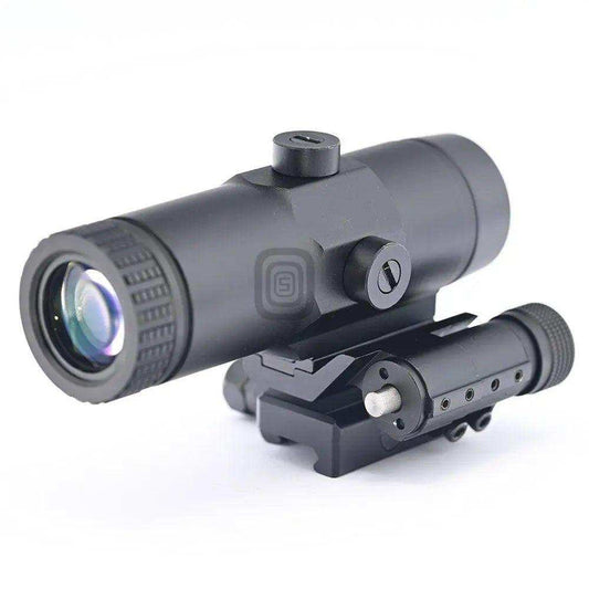 Red Dot Sight 3x Magnifier Integrated Quick-Folding Picatinny Rail Base - Shooin Optics