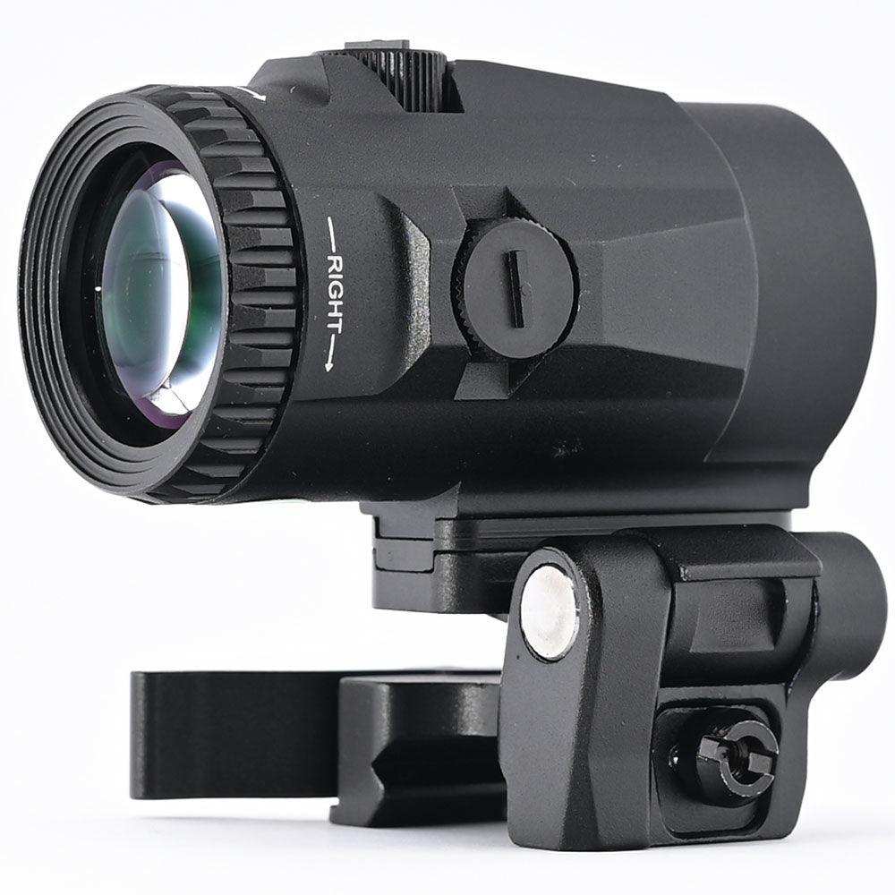 Foldable 3x Magnifier 20mm Rail Mount Base For Red Dot Sight Visual Extension - Shooin Optics