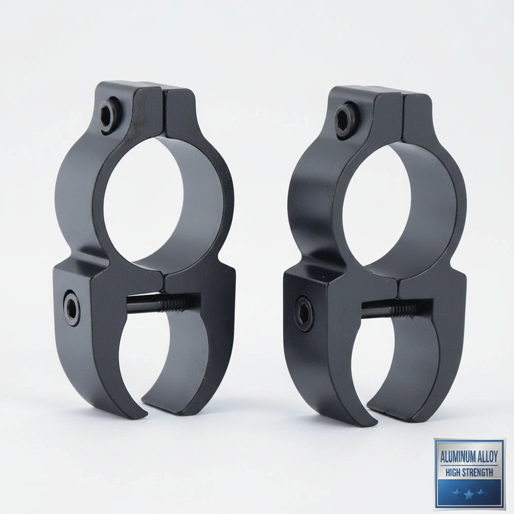 Shooin Optics Scope 1 Inch 25.4mm Tube Ring Dovetail 3/8” Mount Detachable See-Thru Matte