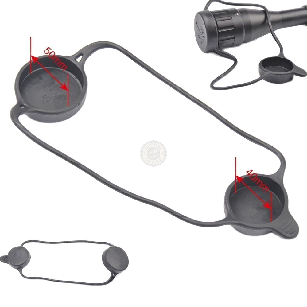 Cubierta de lente de alcance de goma ultra elástica Shooin Optics BKN