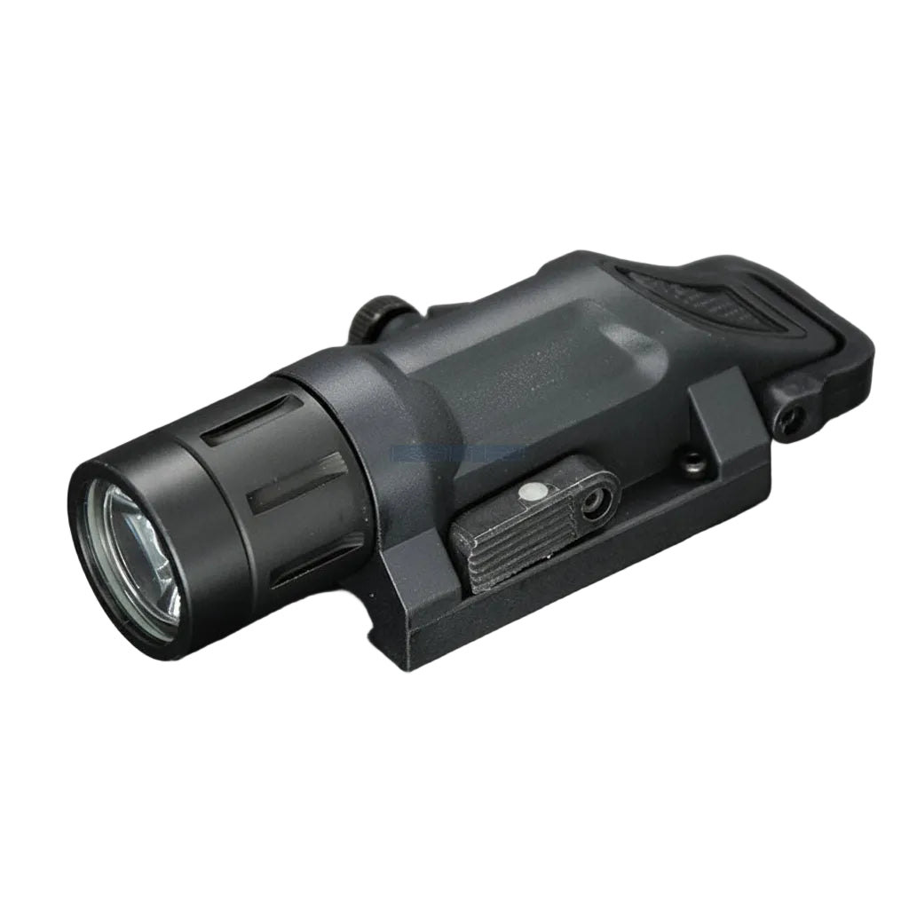 Linterna táctica para arma, 200 lúmenes, LED blanco, con función estroboscópica.