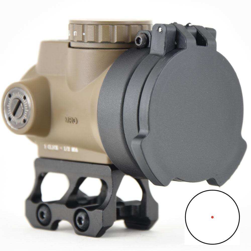 Tactical 1x 30mm Red Dot Sight 1x Reflex Collimator Optics Scope With High Low 20mm Mount Base Anti-Reflective Protective Lens Cover - Shooin Optics
