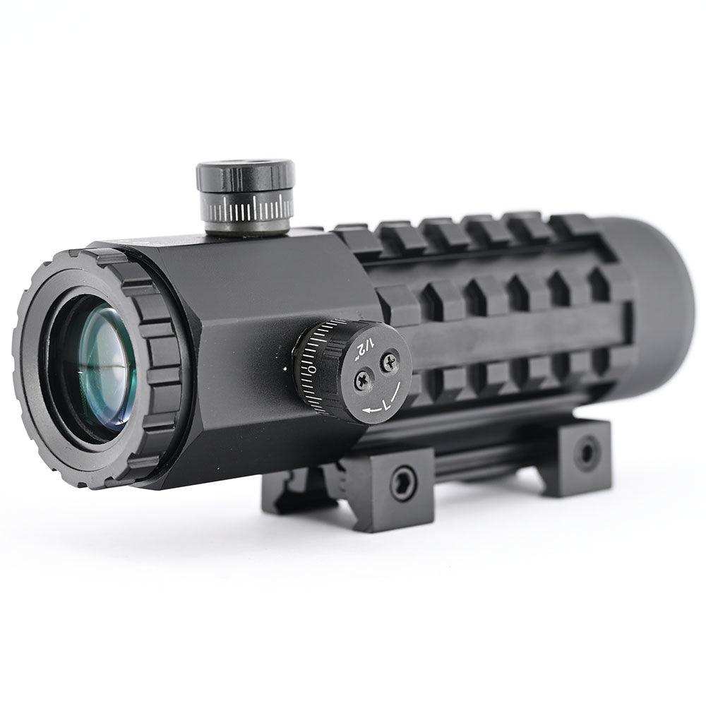 Shooin Optics 3x28 Scope Tactical Direct Adjustment Turret With 20mm And Dovetail Mount Base 1/2 MOA M7924 - Shooin Optics