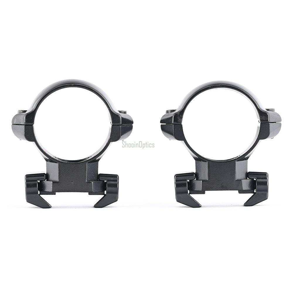 Shooin Optics Scope Mount Smooth Steel 1 Inch 25.4mm Tube Ring Adjustable 20mm Mount Base M6918 - Shooin Optics
