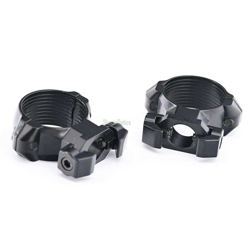 Shooin Optics Scope Mount Smooth Steel 1 Inch 25.4mm Tube Ring Adjustable 20mm Mount Base M6918 - Shooin Optics