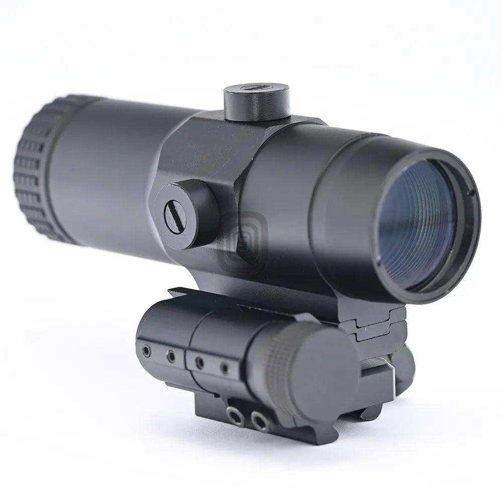 Red Dot Sight 3x Magnifier Integrated Quick-Folding Picatinny Rail Base - Shooin Optics