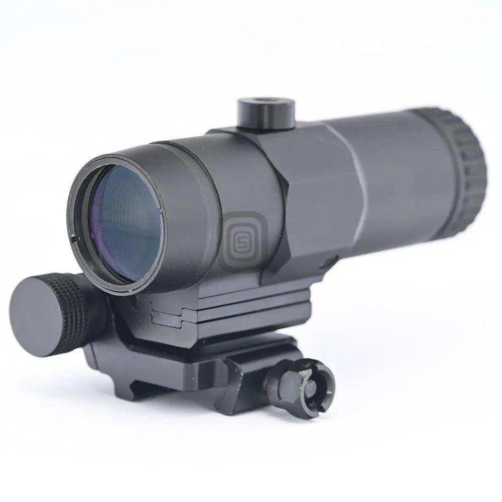 Red Dot Sight 3x Magnifier Integrated Quick-Folding Picatinny Rail Base - Shooin Optics