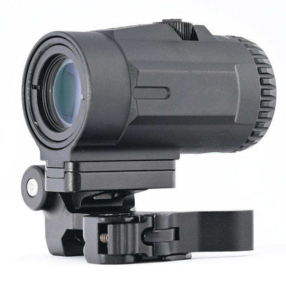 Foldable 3x Magnifier 20mm Rail Mount Base For Red Dot Sight Visual Extension - Shooin Optics