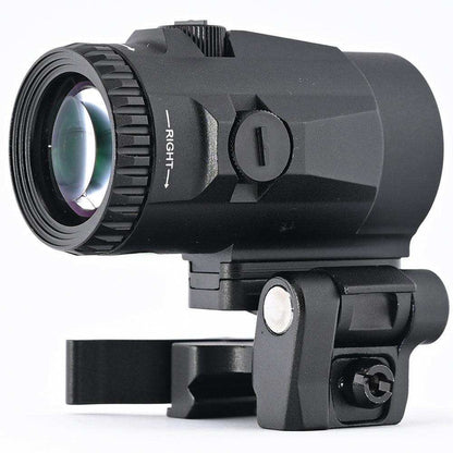 Foldable 3x Magnifier 20mm Rail Mount Base For Red Dot Sight Visual Extension - Shooin Optics