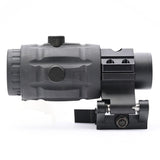 Shooin 3x Magnifier Red Dot Scope With Side Flid 20mm Picatinny Mount Base Shooin