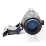 Shooin 3x Magnifier Red Dot Scope With Side Flid 20mm Picatinny Mount Base Shooin