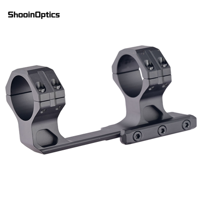 Shooin Optics Soporte profesional para mira telescópica en voladizo de 30 mm Diseño de una pieza para riel de 20 mm Soporte óptico de desplazamiento largo Montaje de alta estabilidad