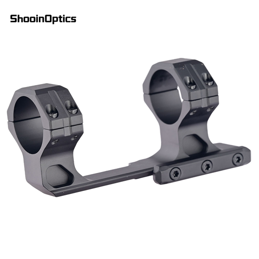 Shooin Optics Soporte profesional para mira telescópica en voladizo de 30 mm Diseño de una pieza para riel de 20 mm Soporte óptico de desplazamiento largo Montaje de alta estabilidad