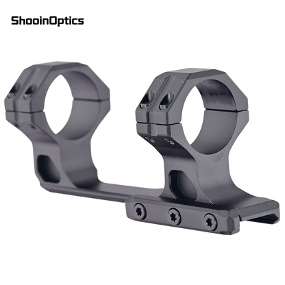 Shooin Optics Soporte profesional para mira telescópica en voladizo de 30 mm Diseño de una pieza para riel de 20 mm Soporte óptico de desplazamiento largo Montaje de alta estabilidad