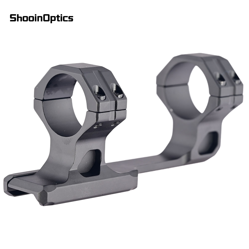 Shooin Optics Soporte profesional para mira telescópica en voladizo de 30 mm Diseño de una pieza para riel de 20 mm Soporte óptico de desplazamiento largo Montaje de alta estabilidad