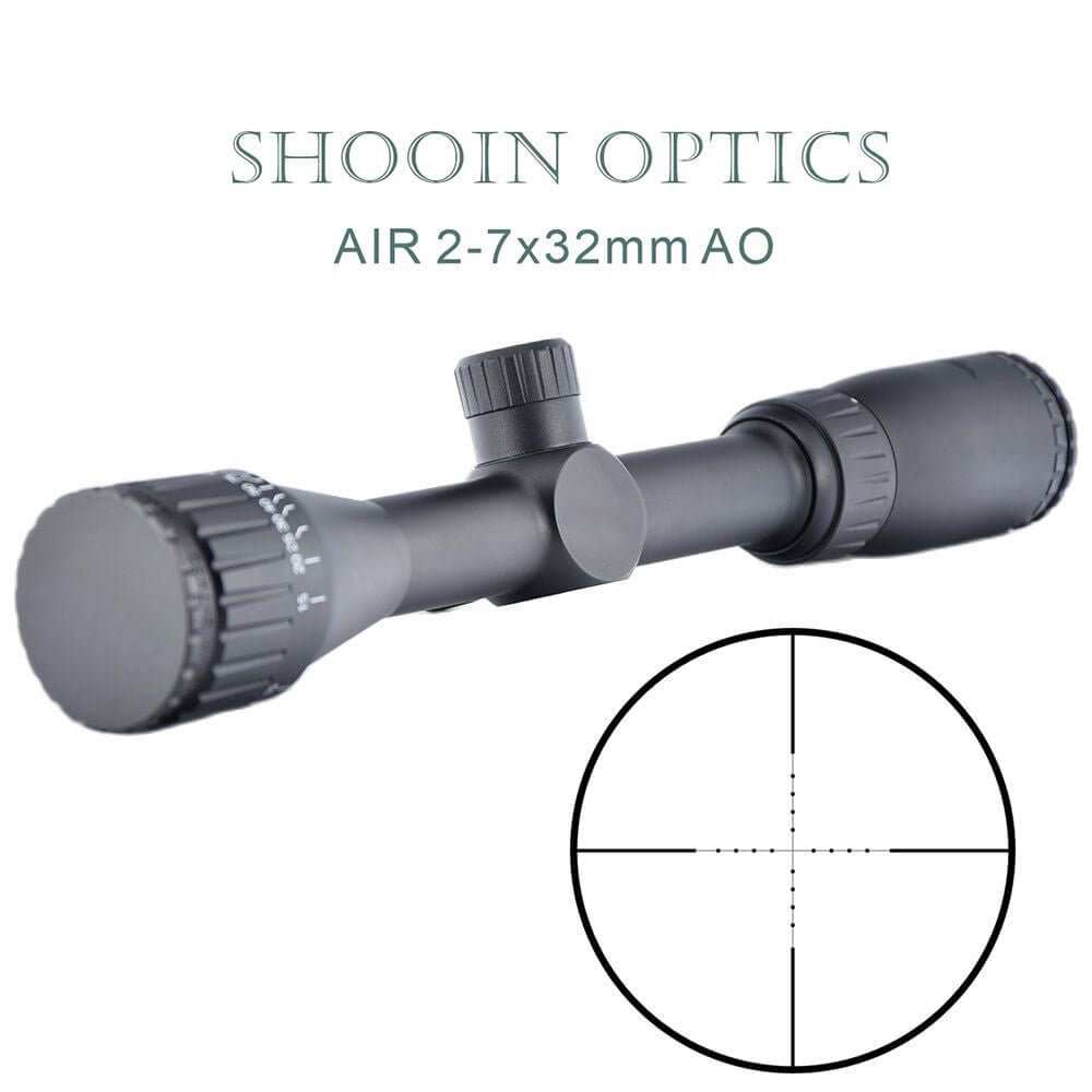 Shooin Optics 2-7x32 AO Mil Dot Rifle Scope 1 Inch Tube 1/4 MOA - Shooin Optics