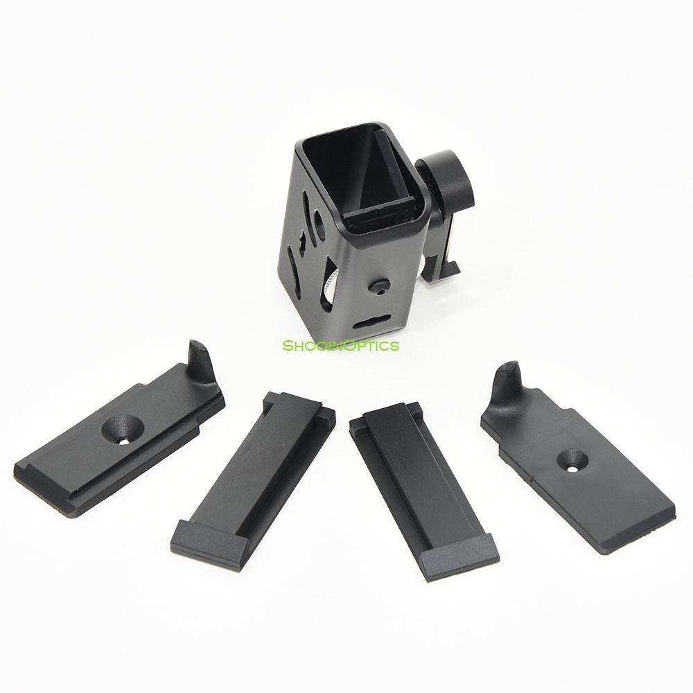 IPSC USPSA Competition Multi-Angle Adjustable Pistol Holster Aluminum Quick Pull Out Rapid Fire Mag Magazine Pouch - Shooin Optics