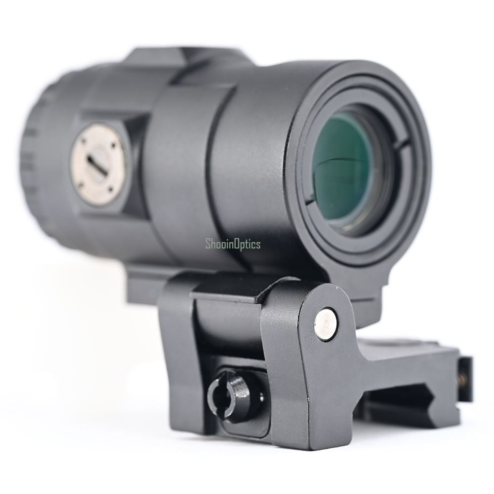 Red Dot 3x HD Magnifier Quick Side Flip Picatinny Rail Mount - Shooin Optics