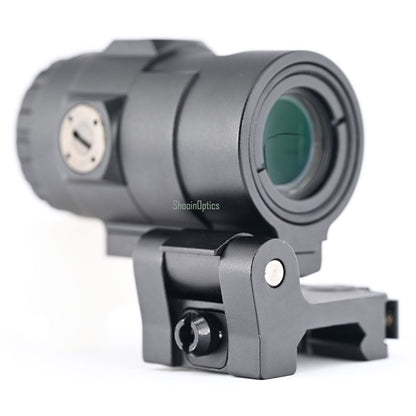 Red Dot 3x HD Magnifier Quick Side Flip Picatinny Rail Mount - Shooin Optics