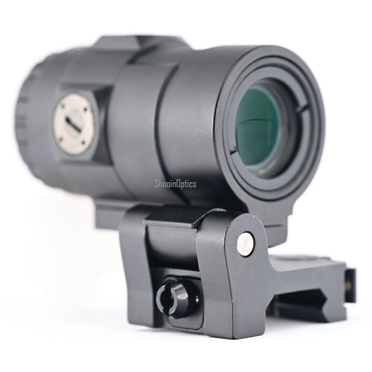 Red Dot 3x HD Magnifier Quick Side Flip Picatinny Rail Mount - Shooin Optics