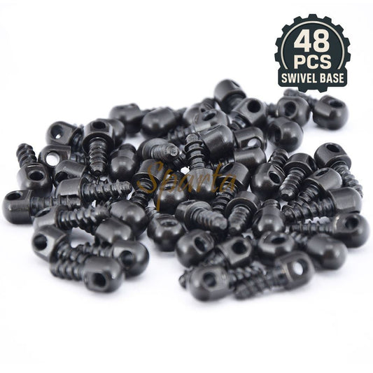 Sparta Sling Swivels 3/4" Wood & Polymer Screw Base Studs 48 Sets