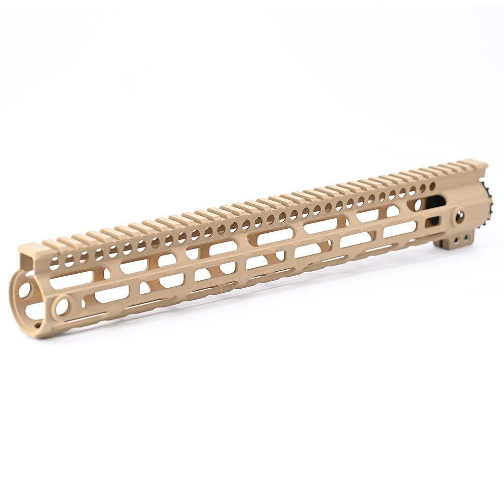 AR Series 15 INCH Picatinny Free Float Handguard With M - LOK Base Lock For Airsoft - Shooin Optics