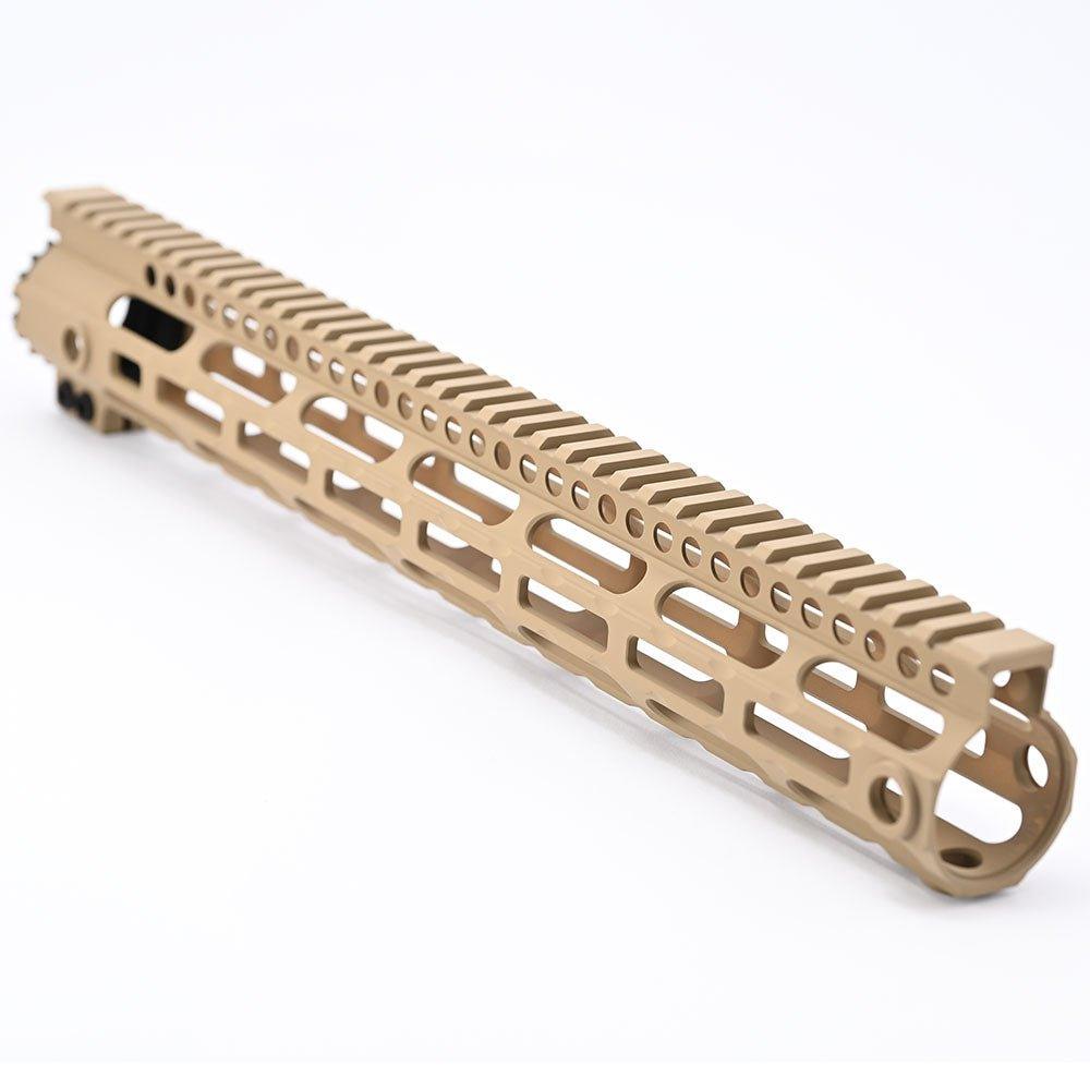 AR Series 15 INCH Picatinny Free Float Handguard With M - LOK Base Lock For Airsoft - Shooin Optics