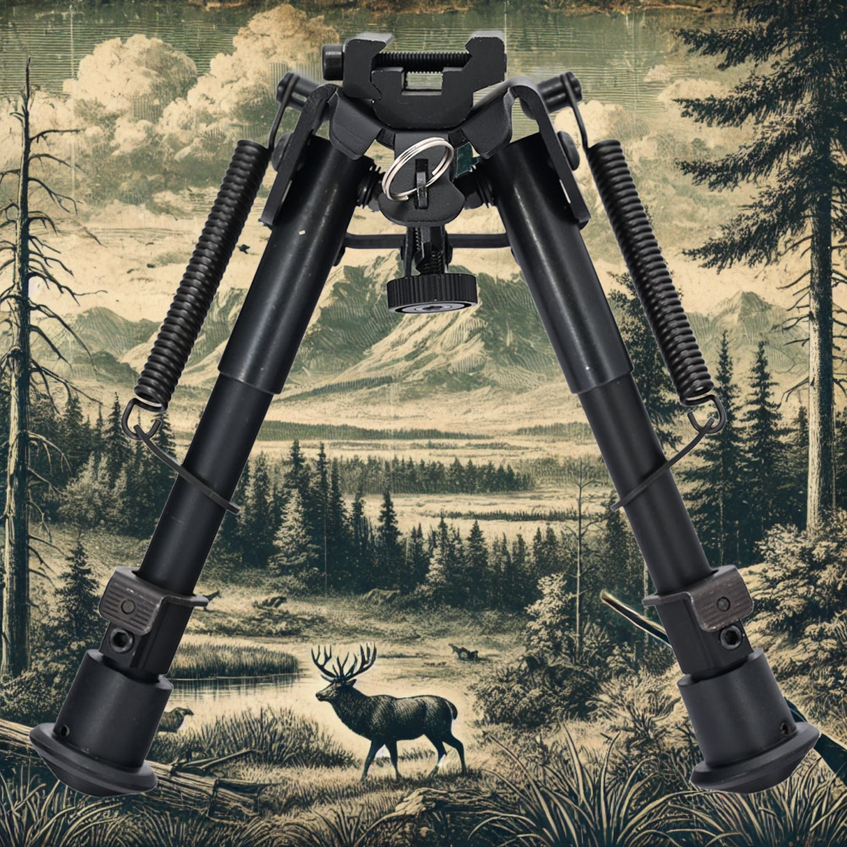 6-9 Inch Bipod Picatinny Weaver Mount Base RH6-2