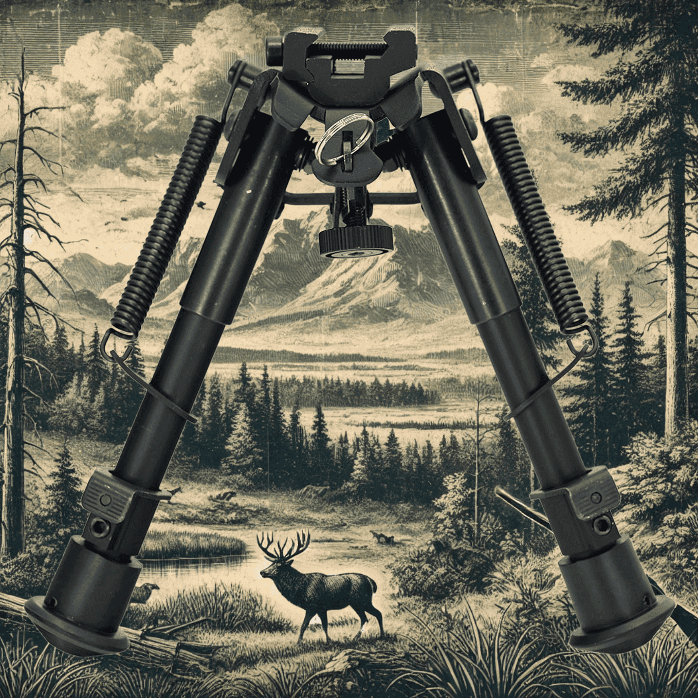 6-9 Inch Bipod Picatinny Weaver Mount Base RH6-2 - Shooin Optics