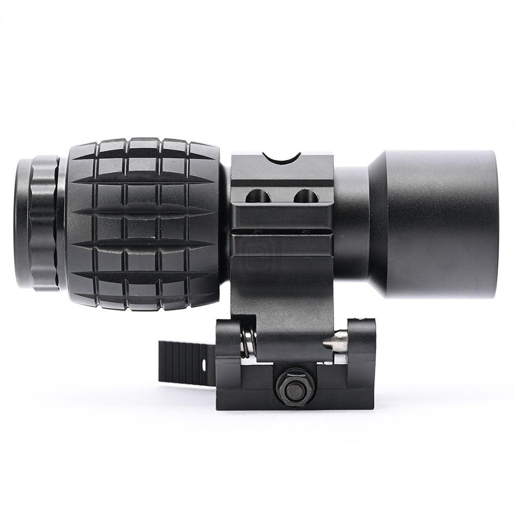 Shooin 3x Magnifier Optics Lens Fold Adjustable 20mm Quick Release Mount Base - Shooin Optics