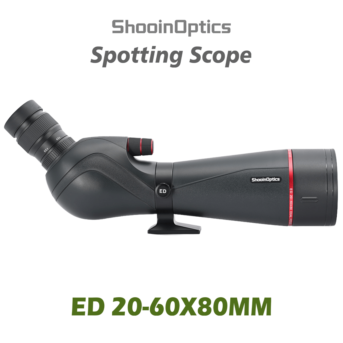 Shooin Optics 20 - 60x80 ED Glass Fieldscope Outdoor Spotting Scope - Shooin Optics