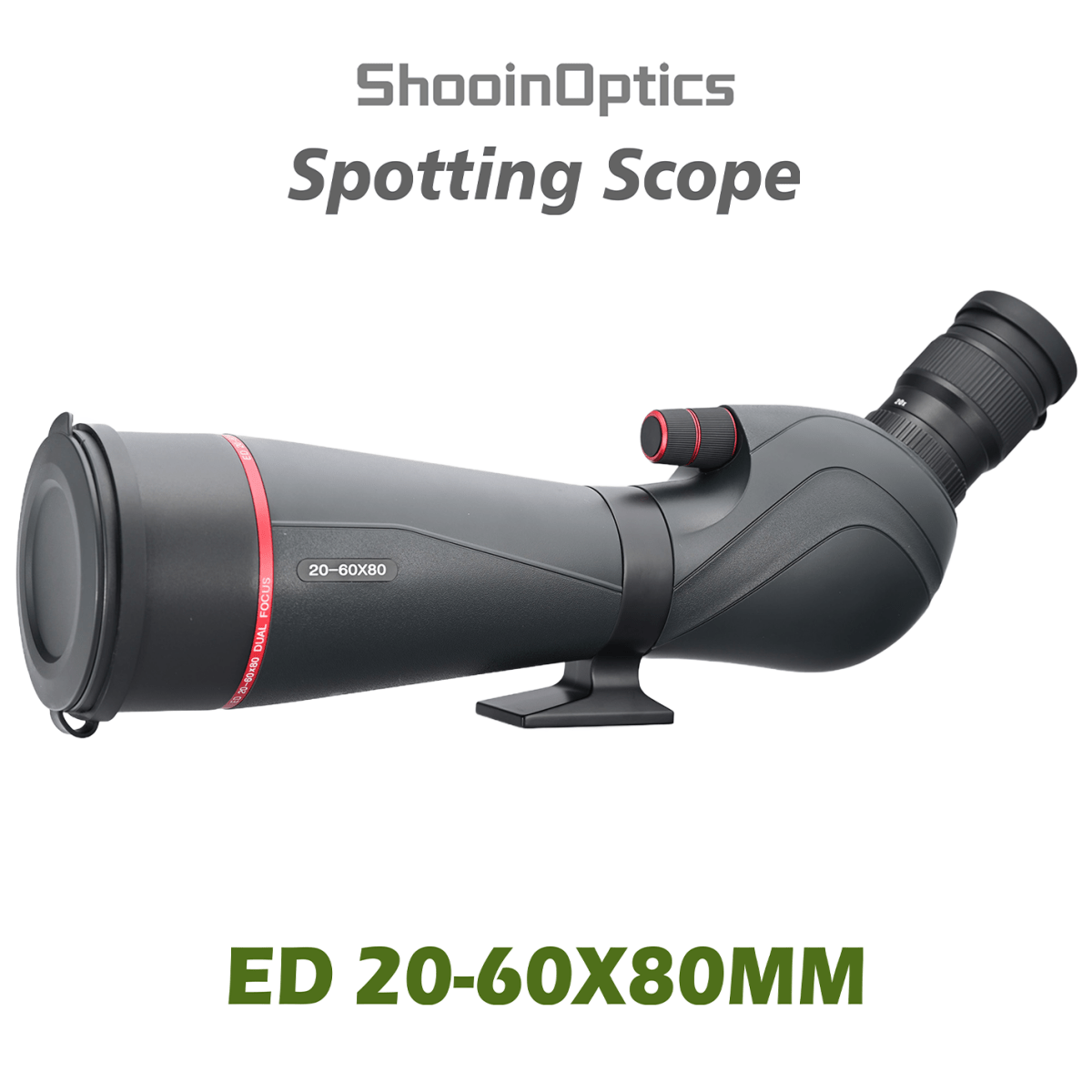 Shooin Optics 20 - 60x80 ED Glass Fieldscope Outdoor Spotting Scope - Shooin Optics