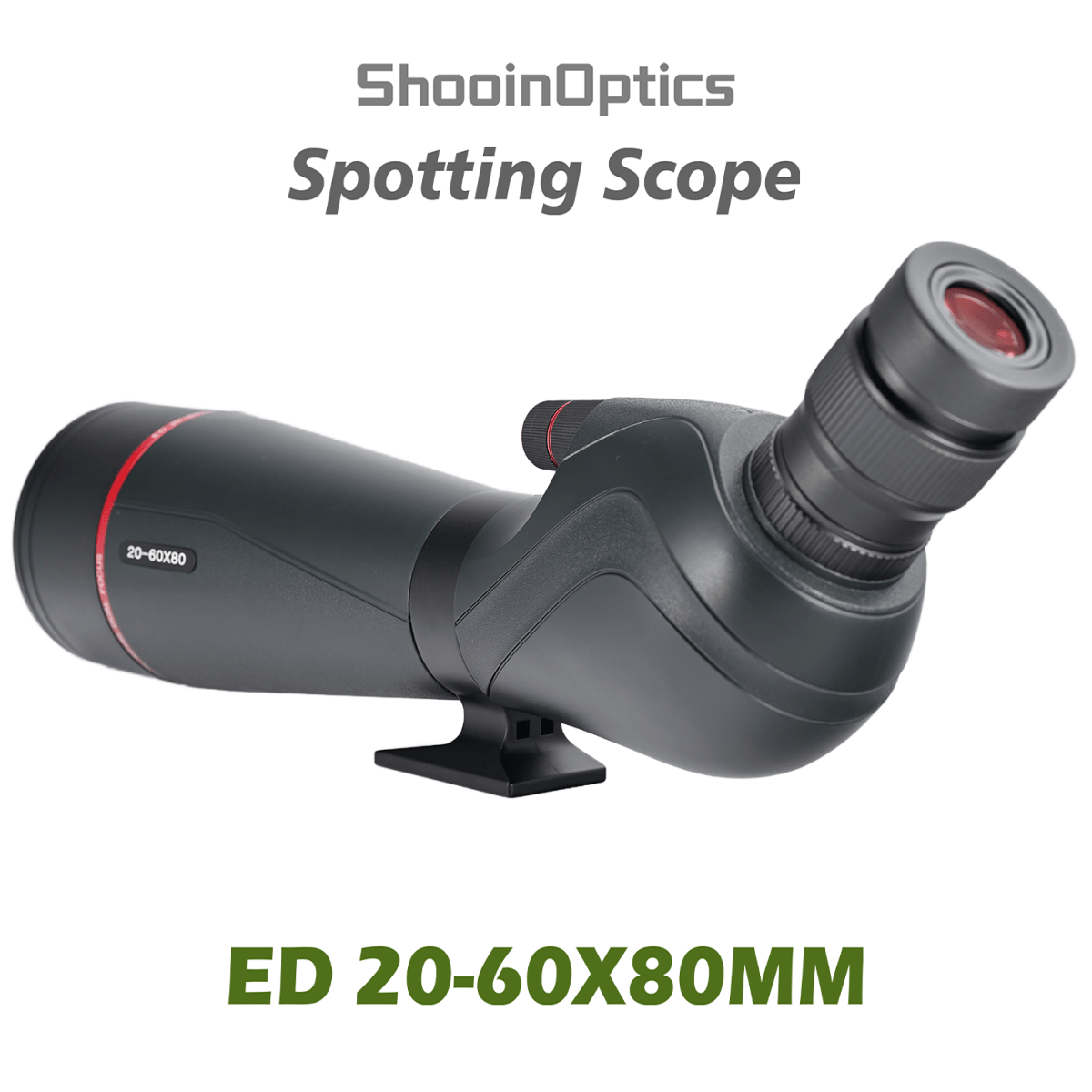 Shooin Optics 20 - 60x80 ED Glass Fieldscope Outdoor Spotting Scope - Shooin Optics