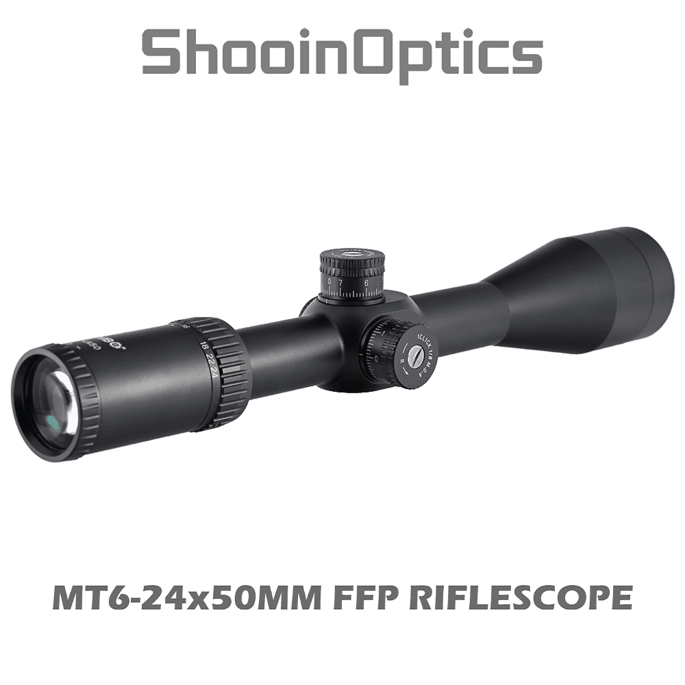 Shooin Optics 6-24x50 FFP Rifle Scope 30mm Tube 1/8 MOA - Shooin Optics