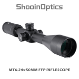 Shooin Optics 6 - 24x50 FFP Rifle Scope 30mm Tube 1/8 MOA - Shooin Optics