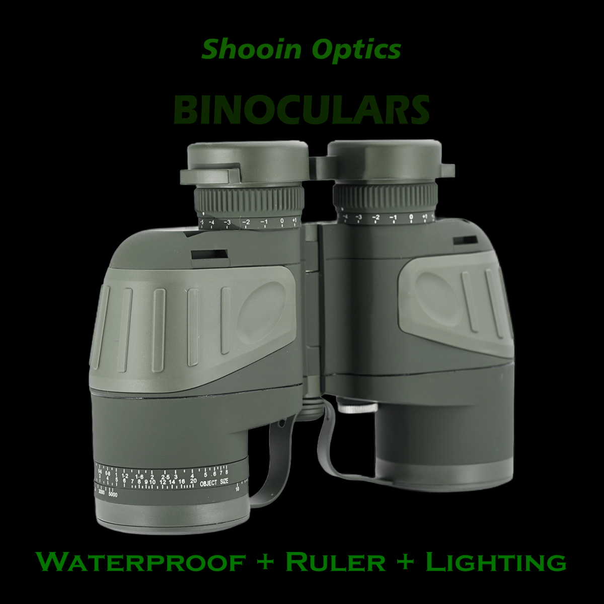 Shooin Optics 7X50 Professional Waterproof Marine Floating Binoculars Bak4 Prism Ranging Coordinate - Shooin Optics