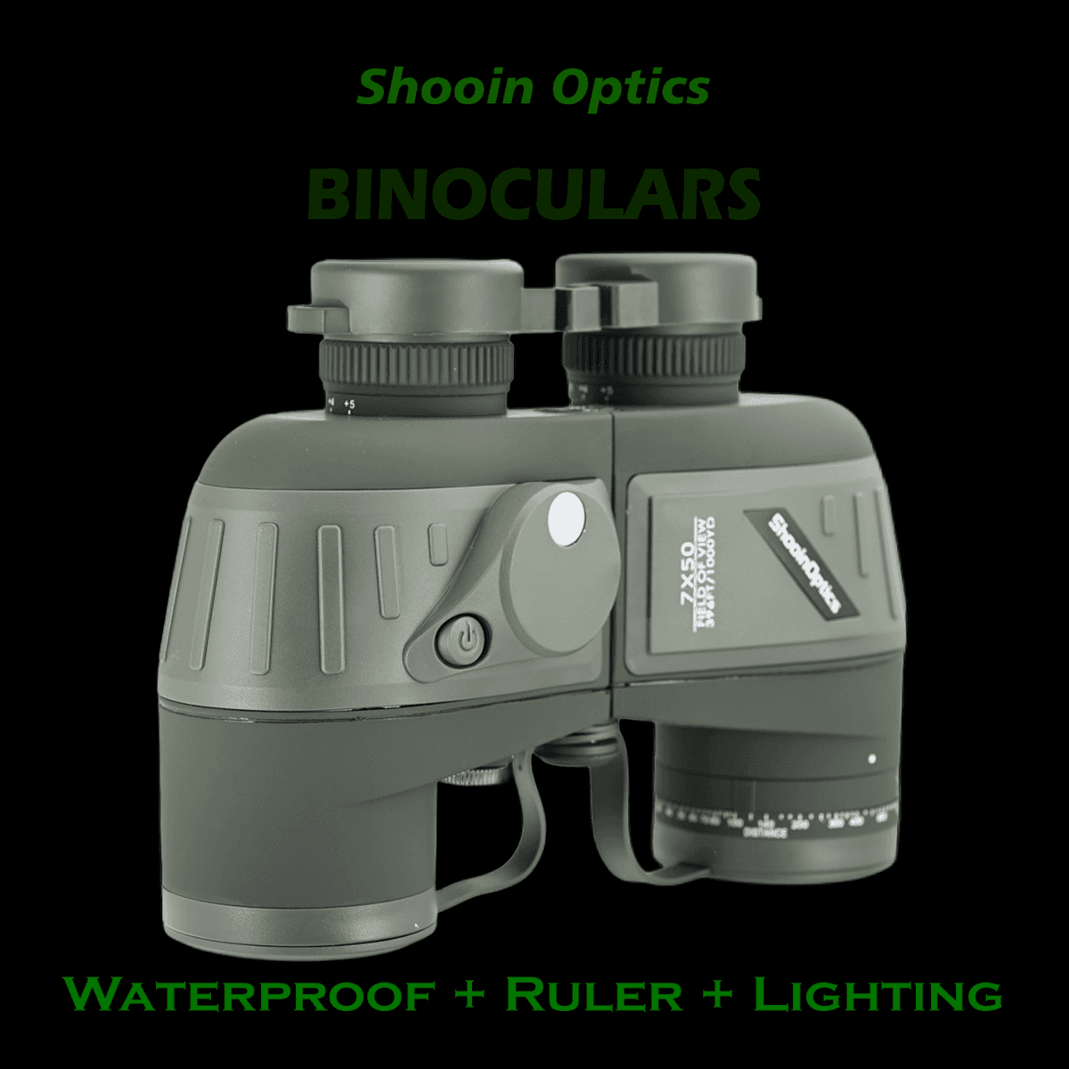 Shooin Optics 7X50 Professional Waterproof Marine Floating Binoculars Bak4 Prism Ranging Coordinate - Shooin Optics