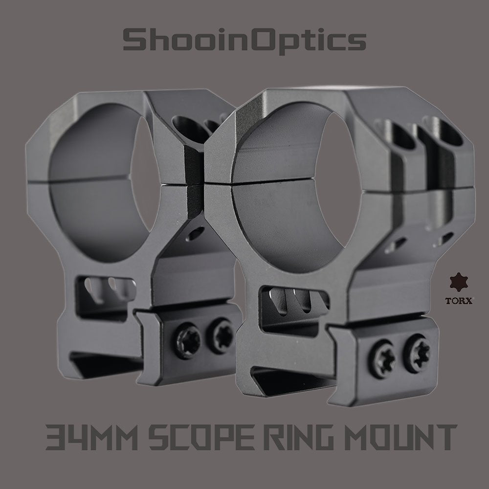 Shooin Optics Pebble Series Rifle Scope Ultra - Precision 34mm Tube Ring 20mm Rail Mount - Shooin Optics