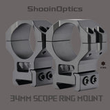 Shooin Optics Pebble Series Rifle Scope Ultra - Precision 34mm Tube Ring 20mm Rail Mount - Shooin Optics