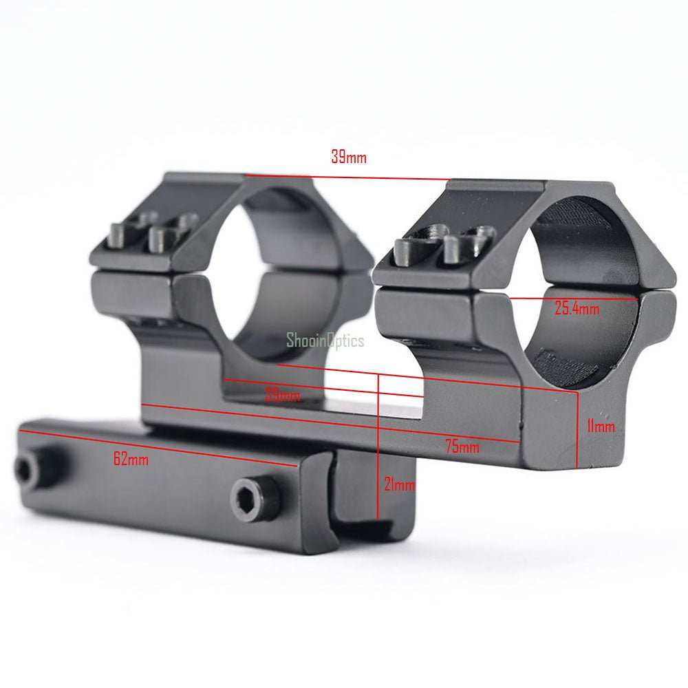 Rifle Scope 30mm Tube Ring Extended Cantilever Dovetail 11mm Mount - Shooin Optics