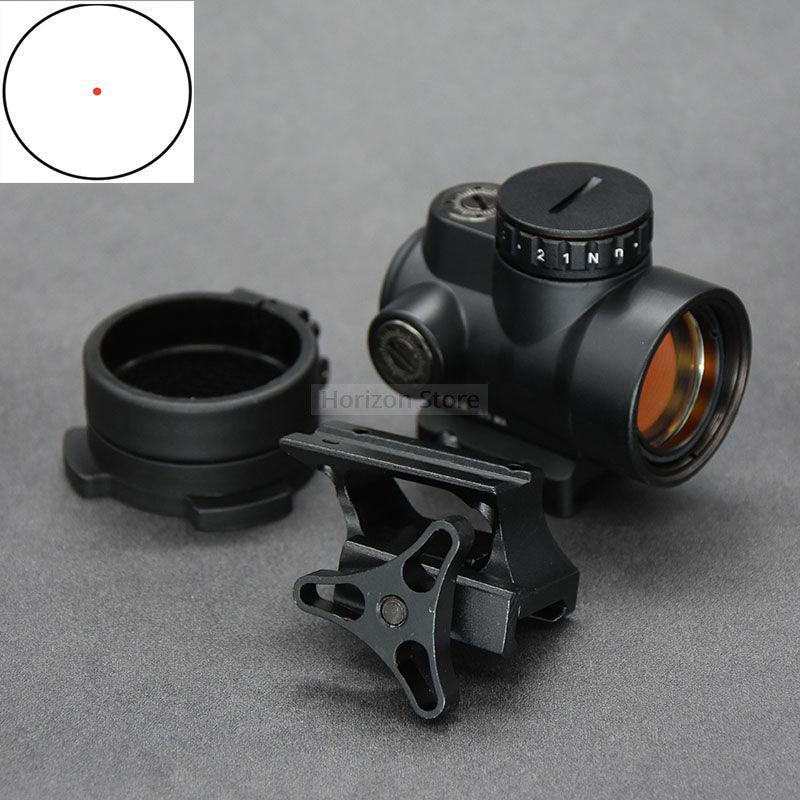 Tactical 1x 30mm Red Dot Sight 1x Reflex Collimator Optics Scope With High Low 20mm Mount Base Anti - Reflective Protective Lens Cover - Shooin Optics