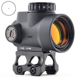 Tactical 1x 30mm Red Dot Sight 1x Reflex Collimator Optics Scope With High Low 20mm Mount Base Anti - Reflective Protective Lens Cover - Shooin Optics