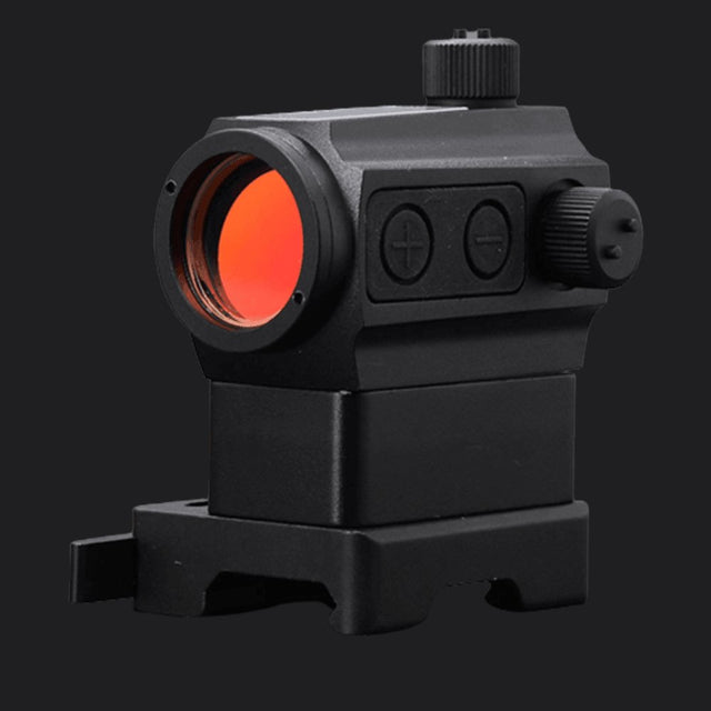 Tactical Solar Powered Red Dot Sight With Riser QD Mount - Shooin Optics